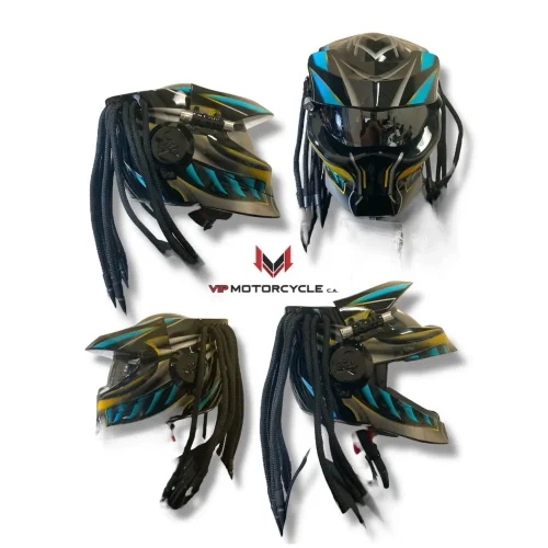 Casco Depredador Negro Azul VIP 3112 – A1
